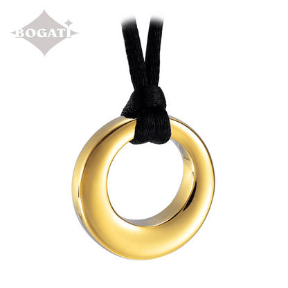 J-390- Circle of Life - Gold-tone - Pendant with Rope