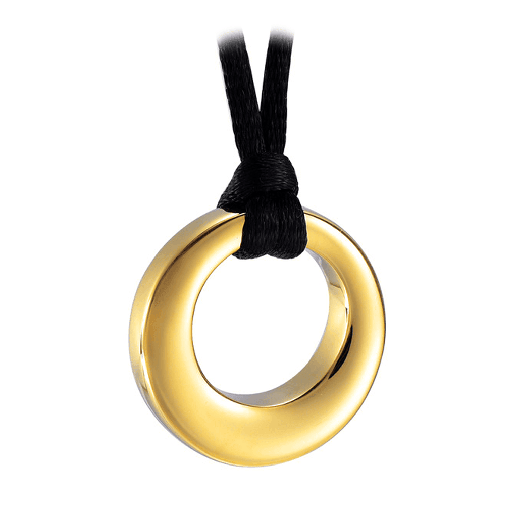 J-390- Circle of Life - Gold-tone - Pendant with Rope