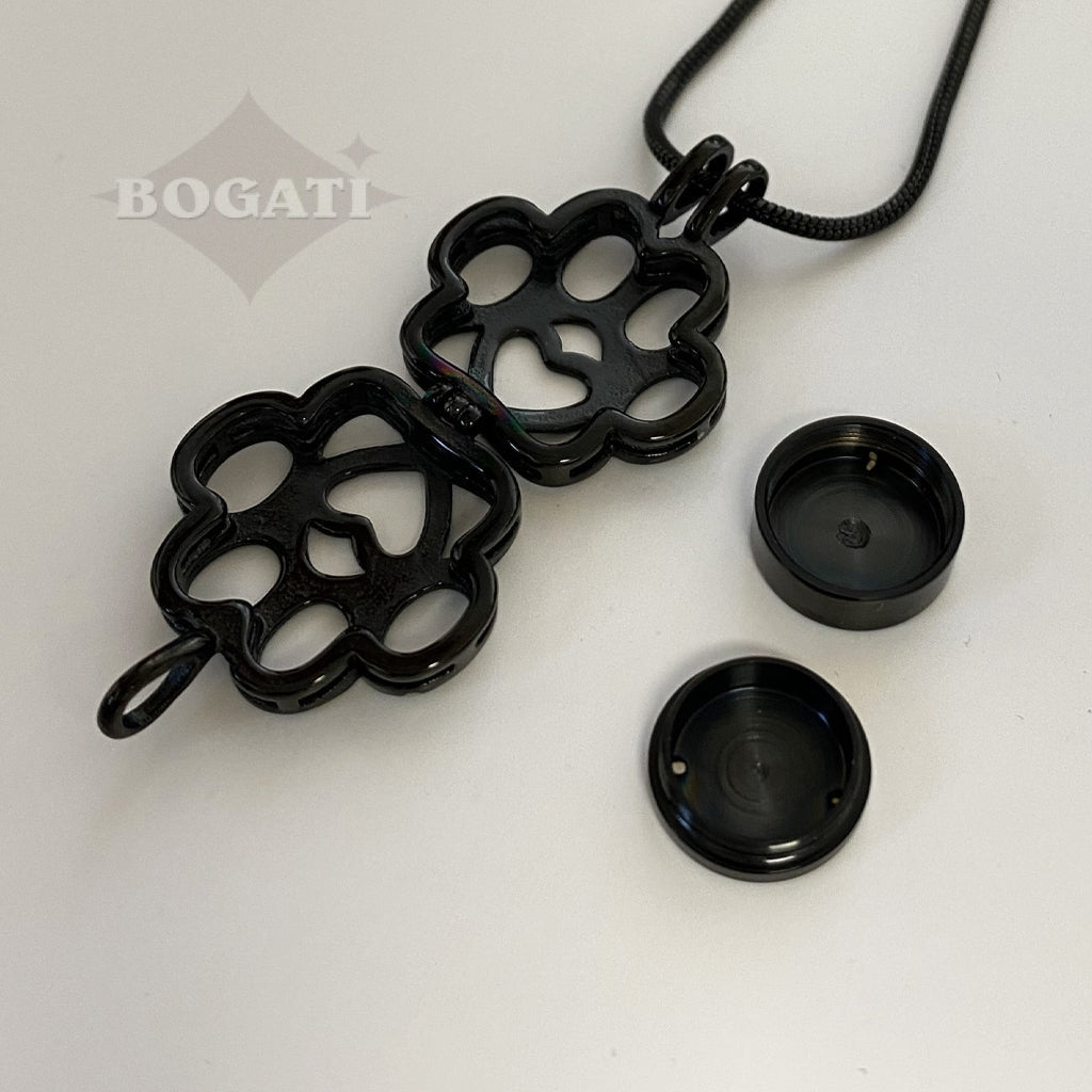 J-260 - Paw Locket Pendant With Chain