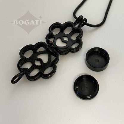 J-260 - Paw Locket Pendant With Chain