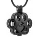 J-260 - Paw Locket Pendant With Chain Black