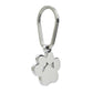 J-096- Large Pawprint Keychain - Silver