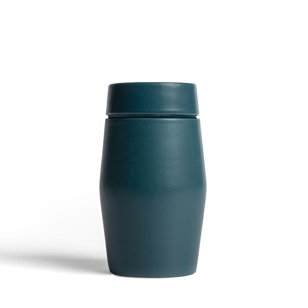 MEDIUM - Ceramic Urn - Solstice EPOCH Teal