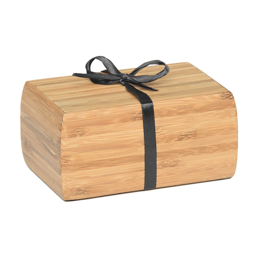 SMALL - Bamboo Urn - 1024 - Curved edges with Satin ribbon - Case of 27