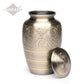 ADULT -1575- Brass Urn - Hand Etched - Platinum & Gold