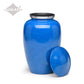 ADULT Classic alloy urn - 1995-Swirl Pattern BLUE