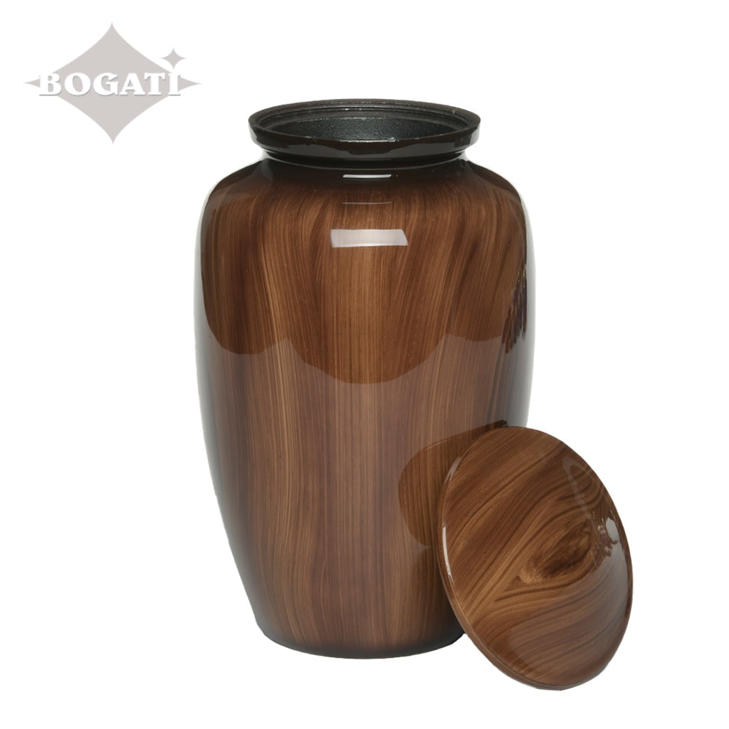 ADULT Classic Alloy Urn - 4040-Wood Grain Look