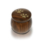 SMALL Rosewood "Paw Pot" Urn -811- Brass Paw Prints