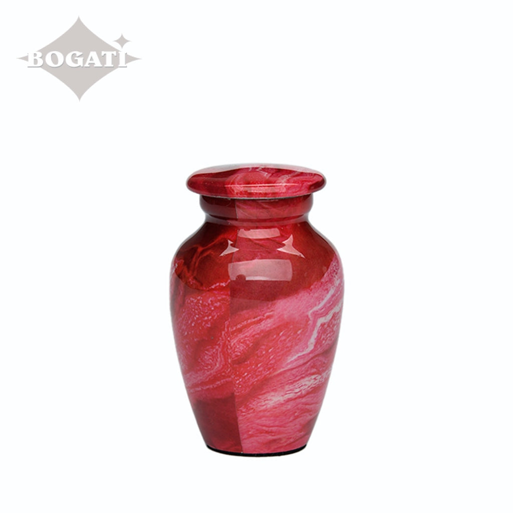 KEEPSAKE Classic Alloy Urn -9001- Red Swirl
