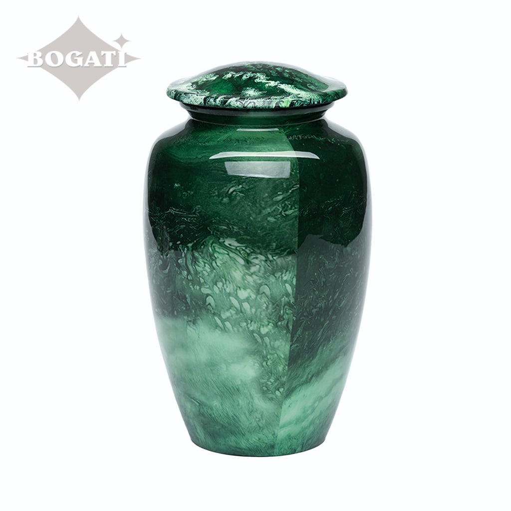 ADULT Classic Alloy Urn -9003-  Malachite Green Swirl