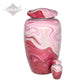 KEEPSAKE Classic Alloy Urn -9008- Red and Pink Swirl