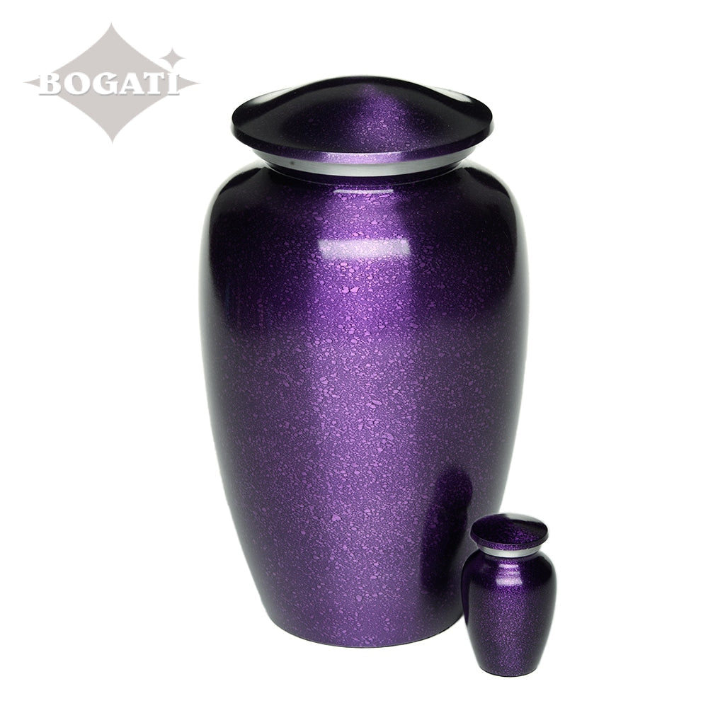 ADULT Classic Alloy Urn -9015- Speckled Purple