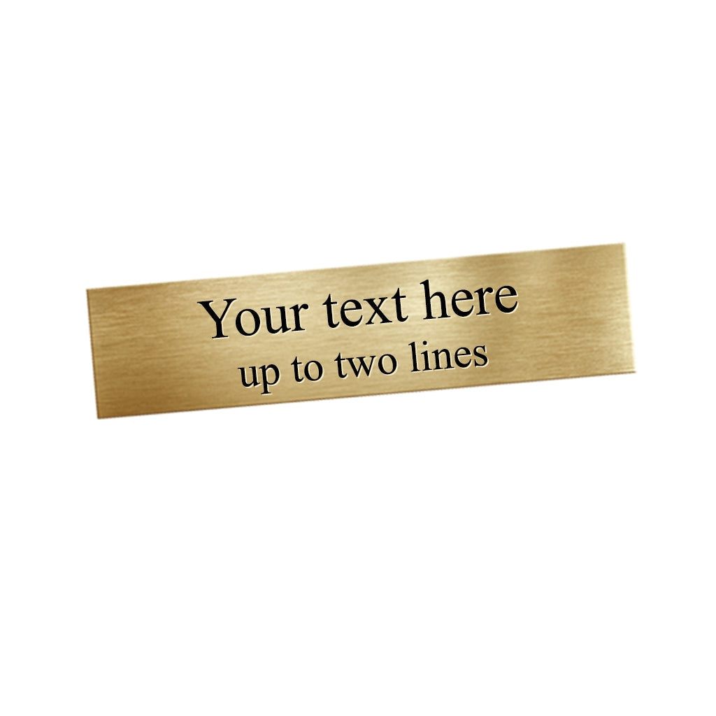Engraved Brass Plate ~Size 3" x 1"