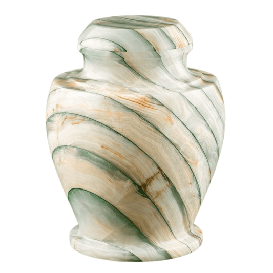 ADULT - Carpel Onyx Green Natural Marble Urn