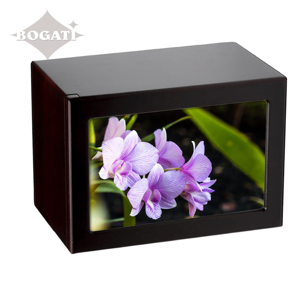 EXTRA LARGE Photo Frame urn PY06 - Purple Orchids