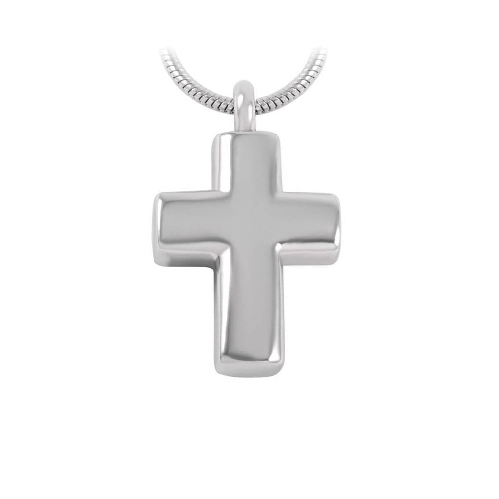 J-005 - Small Cross - Silver-tone - Pendant with Chain