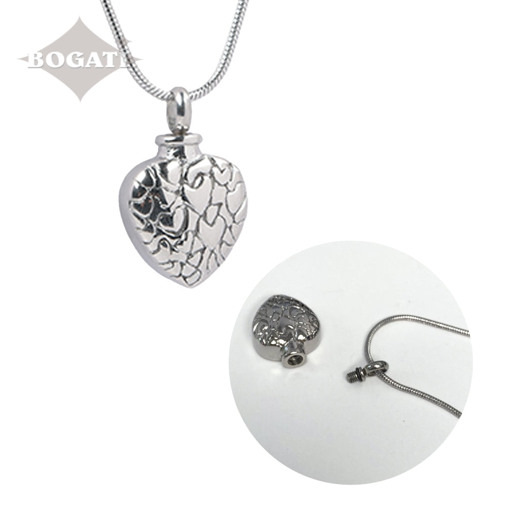 J-008 -  Heart with Little Hearts - Silver-tone - Pendant with Chain