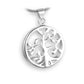 J-107 - Tree of Life Circle - Silver-tone - Pendant with Chain