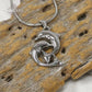 J-161 - Two Swimming Dolphins - Pendant with Chain