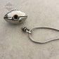 J-1613 - Football - Silver-tone - Pendant with Chain