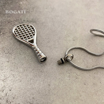 J-1640 - Tennis Racket - Pendant with Chain