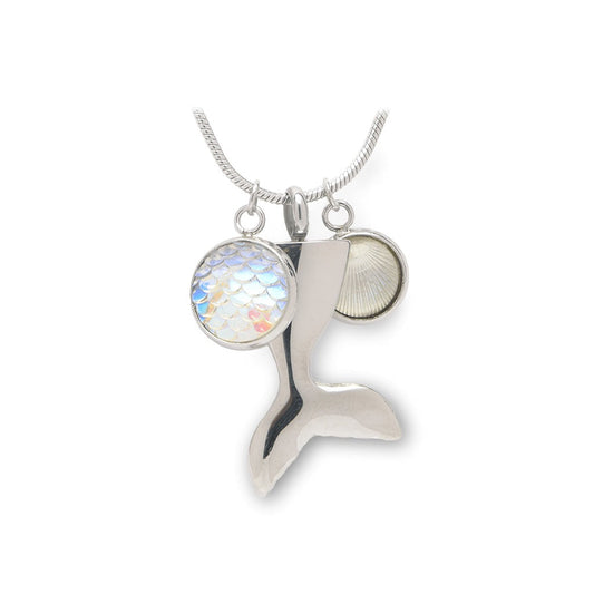 J-165 Mermaid Tail with charms - Pendant with Chain