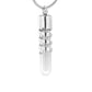 J-172 - Wrapped Fillable Glass Cylinder  - Pendant with Chain