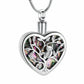 J-2116 - Owl on Abalone Heart - Pendant with Chain