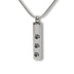 J-280 - Three Paw Print Cylinder - Pendant with Chain