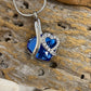 J-564 - Glass Heart with Rhinestones - Pendant with Chain