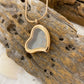 J-8886 - Fillable Curved Glass Heart - Pendant with Chain