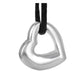 J-952 - Silver Open Heart - Pendant with Cord
