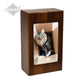 LARGE Acacia Wooden Photo Frame Memory Urn Box - The Willoughby- Walnut finish