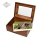 SMALL Acacia Wooden Photo Frame Memory Urn Box - The Willoughby- Walnut finish