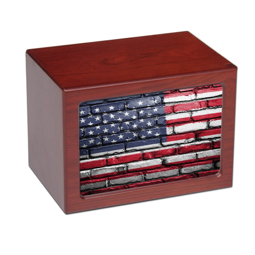 EXTRA LARGE PY06 - Brick Wall American Flag Cherry