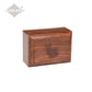 EXTRA SMALL Rosewood Urn  -2805- Bevel Edge - Rabbit Silhouette