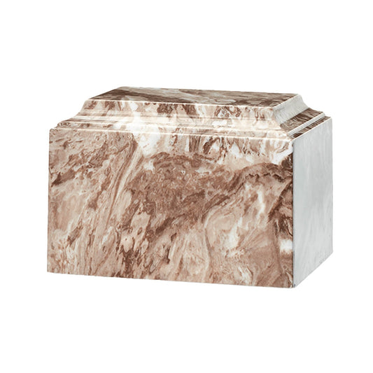 ADULT Cultured Marble Tuscany  Urn - Cafe Brown