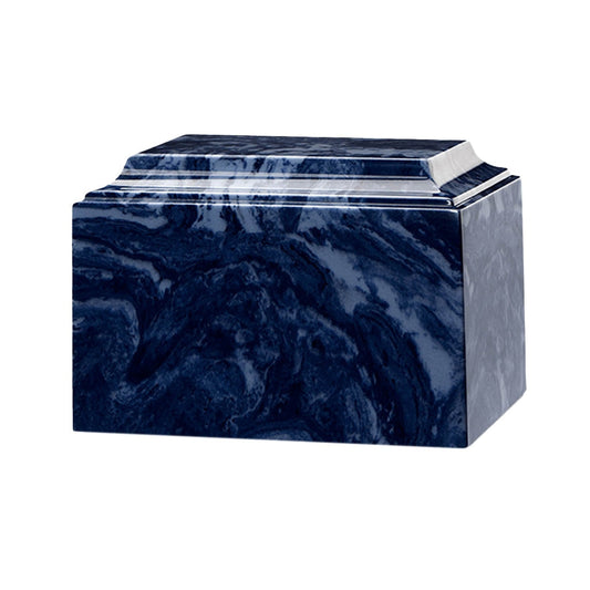 ADULT Cultured Marble Tuscany  Urn - Midnight Blue
