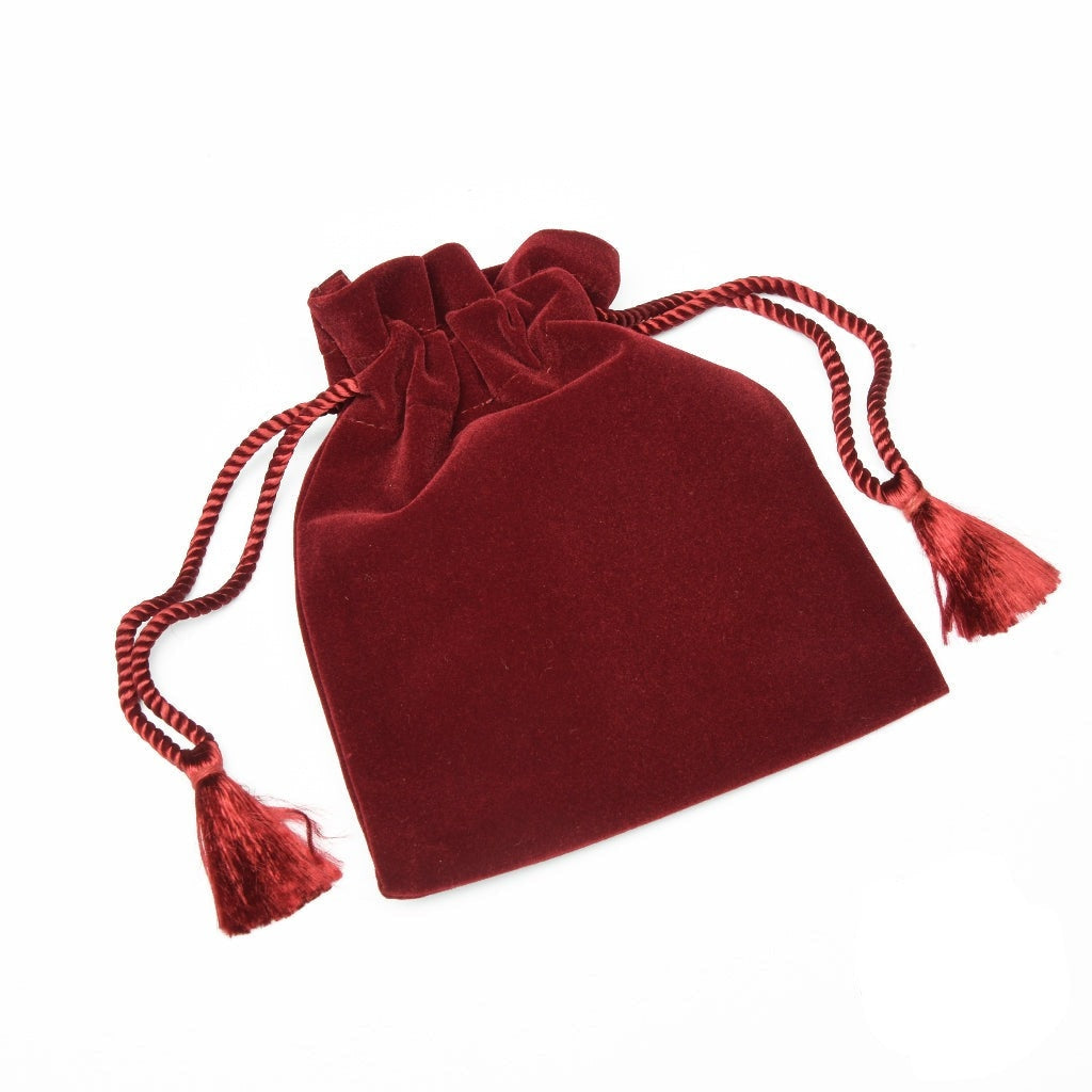 Burgundy Velvet Bag 6x5 - Single Unit  - Used in bundles