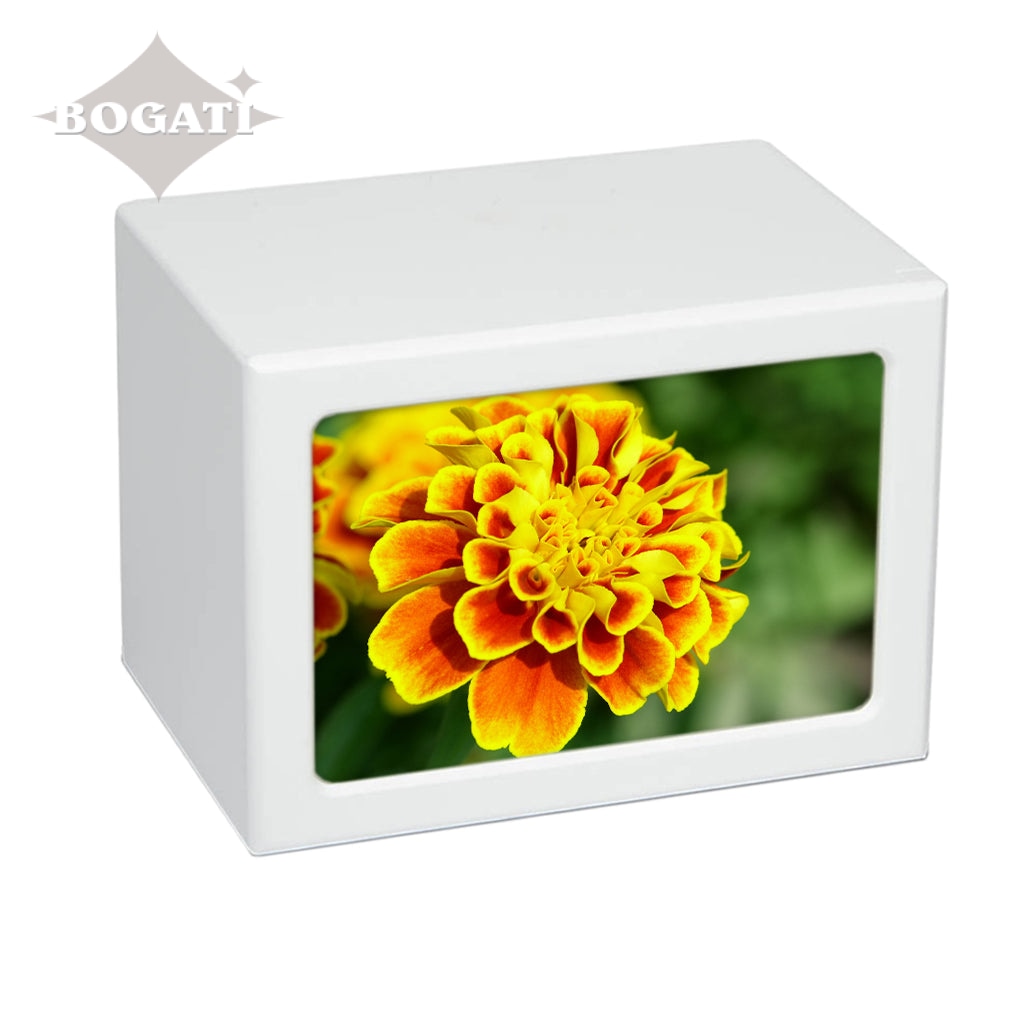 EXTRA LARGE Photo Frame urn -PY06-  Yellow Flowers