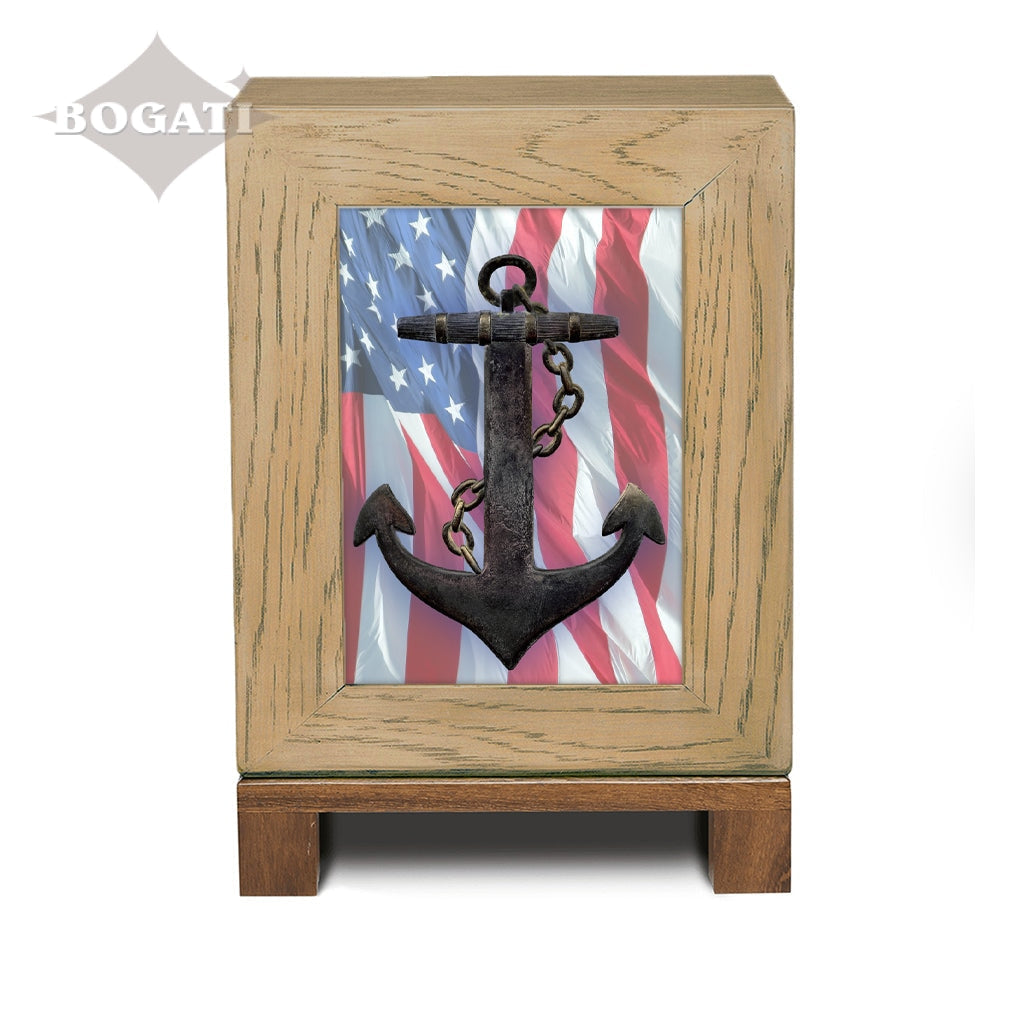 ADULT Rustic Style Photo Frame Urn - US NAVY